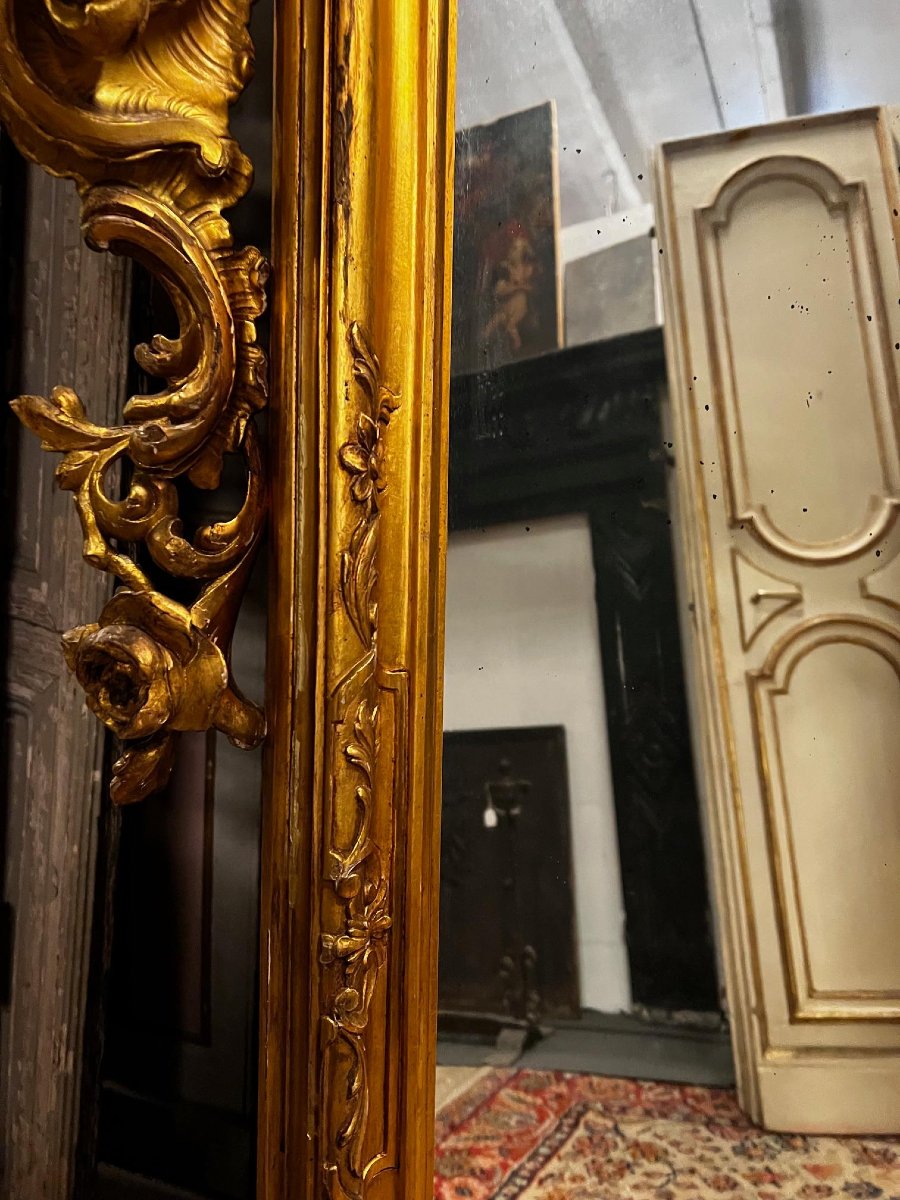 Miroir doré, XVIIIe siècle-photo-3