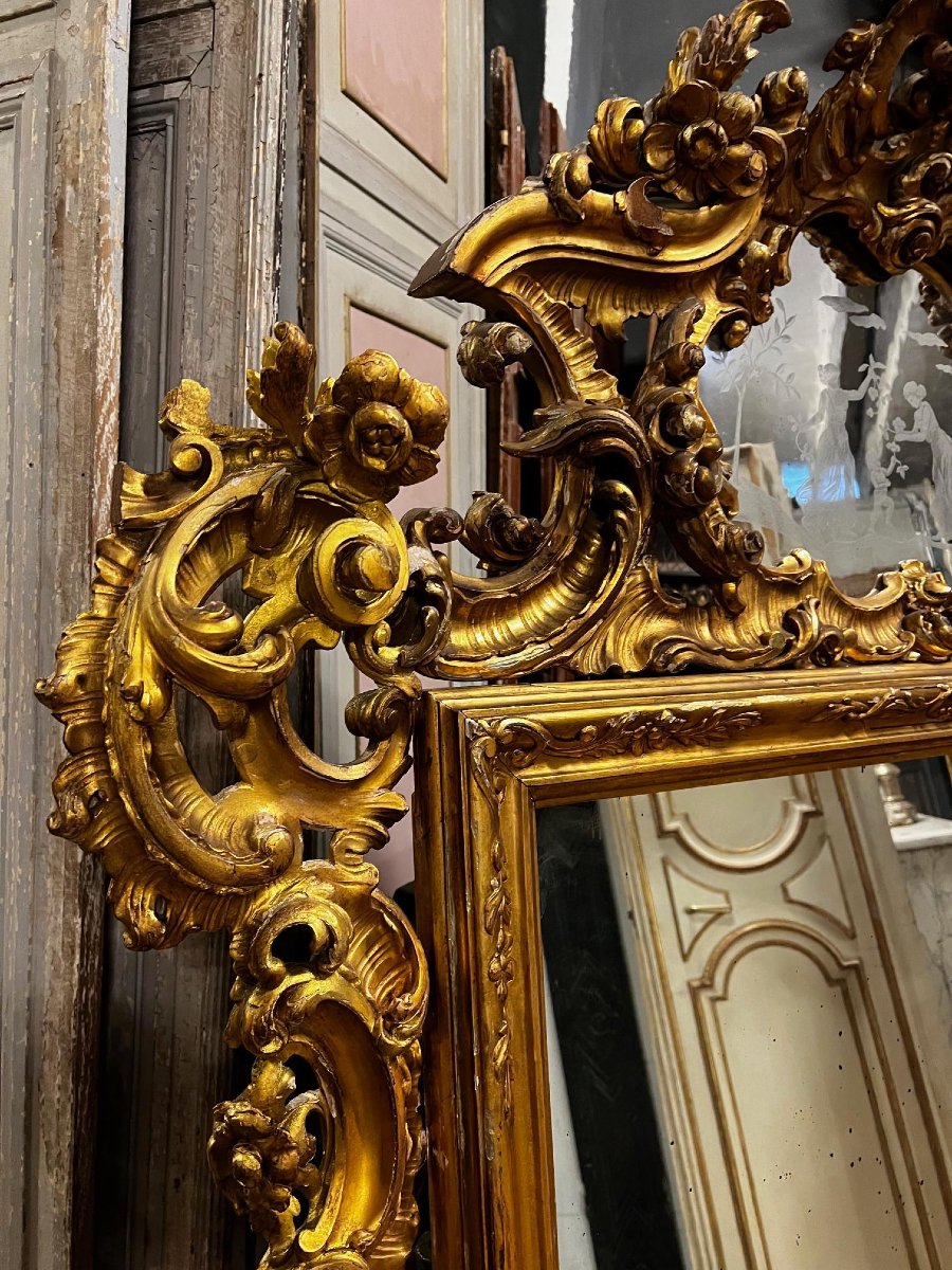 Miroir doré, XVIIIe siècle-photo-4