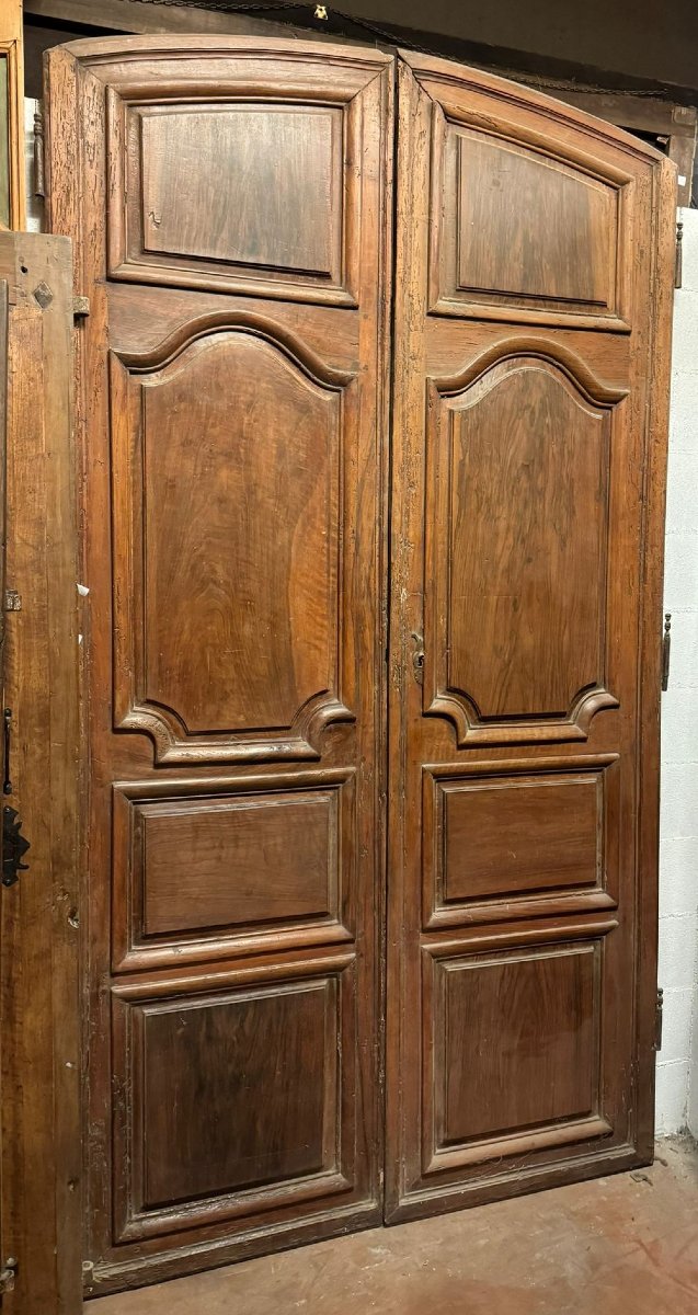 Paire de portes en noyer, XVIIIe siècle, France-photo-2