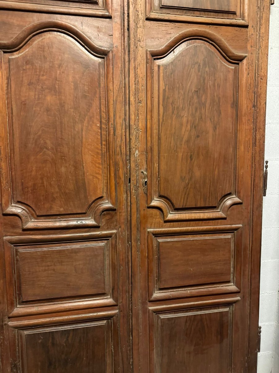 Paire de portes en noyer, XVIIIe siècle, France-photo-1