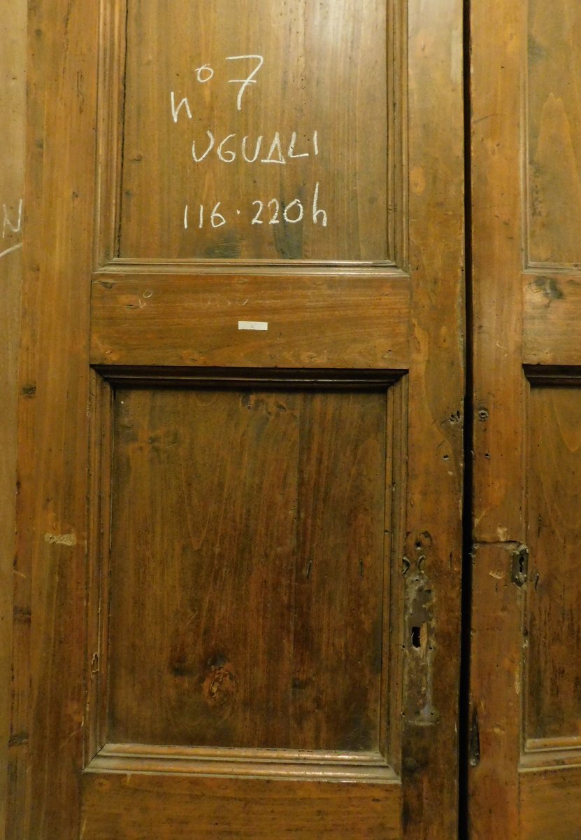 No. 7 Double-leaf Poplar Wood Doors, 18th Century, From Central Italy, Opening Cm -photo-2