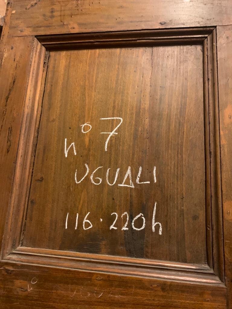 No. 7 Double-leaf Poplar Wood Doors, 18th Century, From Central Italy, Opening Cm -photo-4