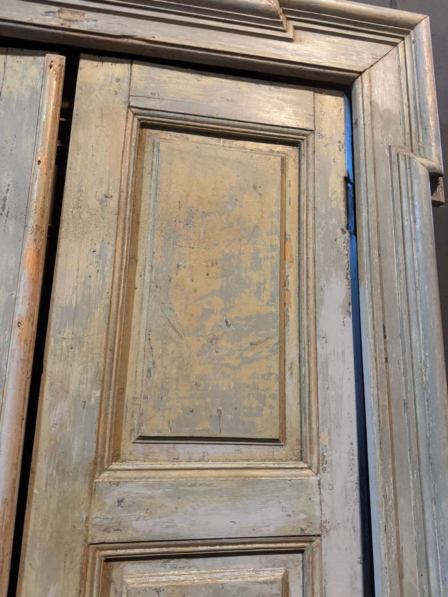 No. 11 Double-leaf Doors Made Of Lacquered Wood, 19th Century-photo-3