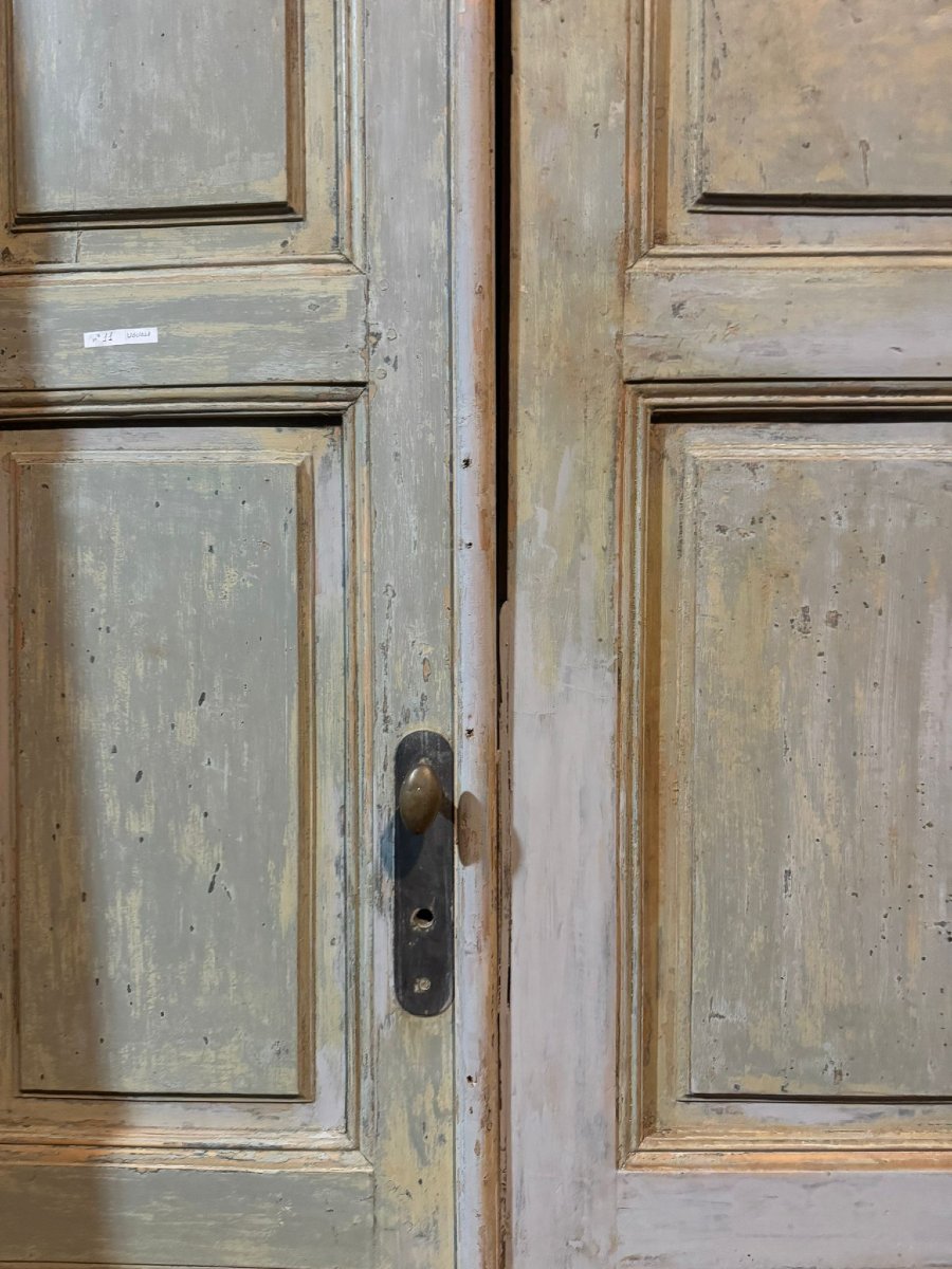 No. 11 Double-leaf Doors Made Of Lacquered Wood, 19th Century-photo-4