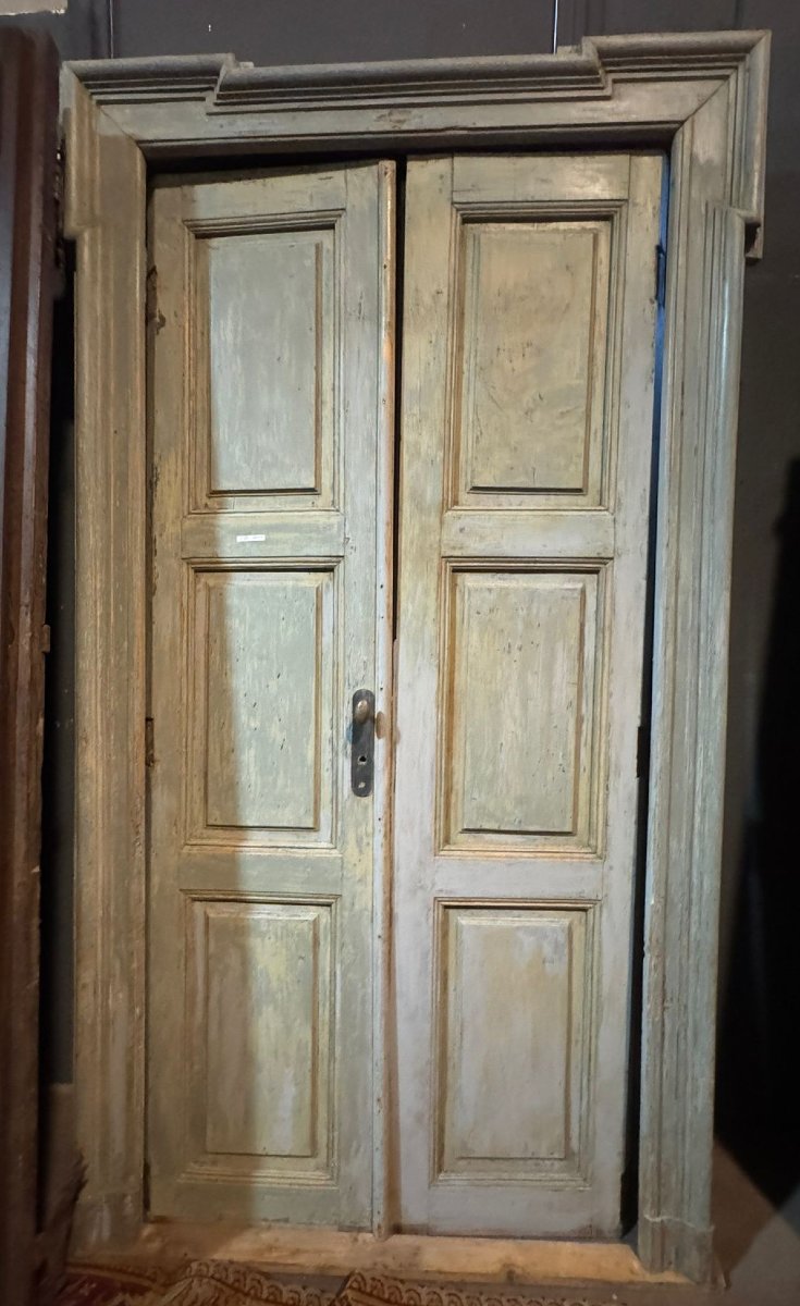 No. 11 Double-leaf Doors Made Of Lacquered Wood, 19th Century