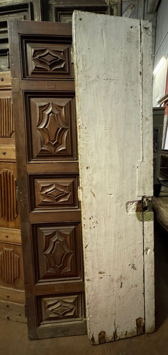 Antique Walnut Front Door, 17th Century-photo-6