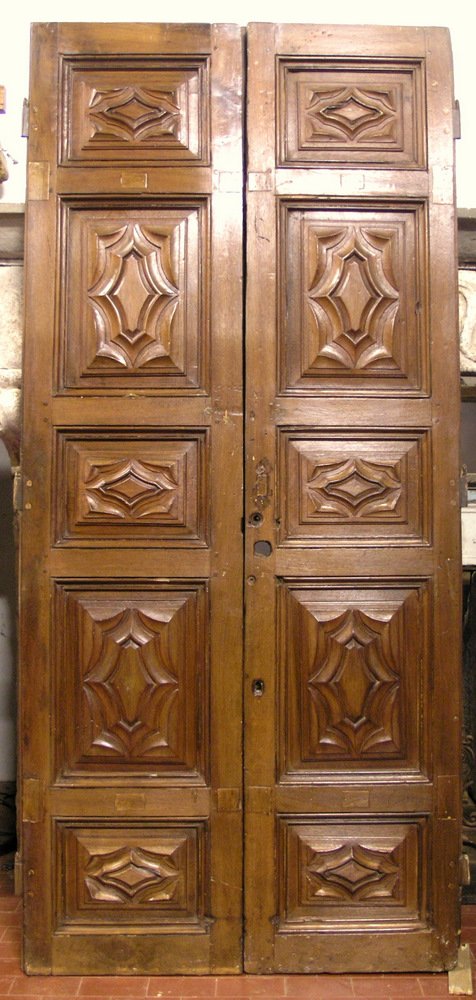 Antique Walnut Front Door, 17th Century