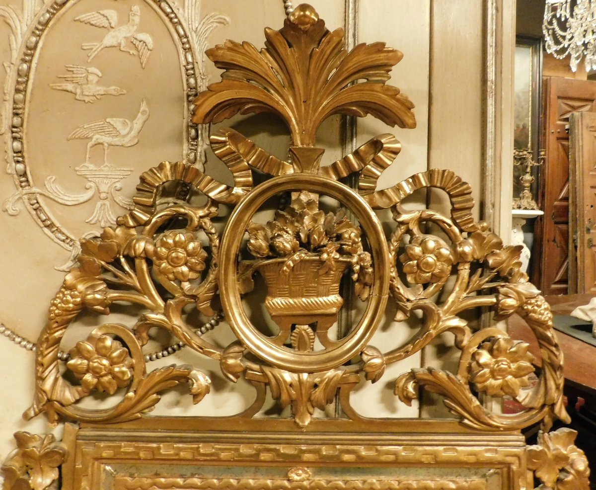 Carved And Gilded Mirror, First Half Of The 18th Century, From Piedmont-photo-2