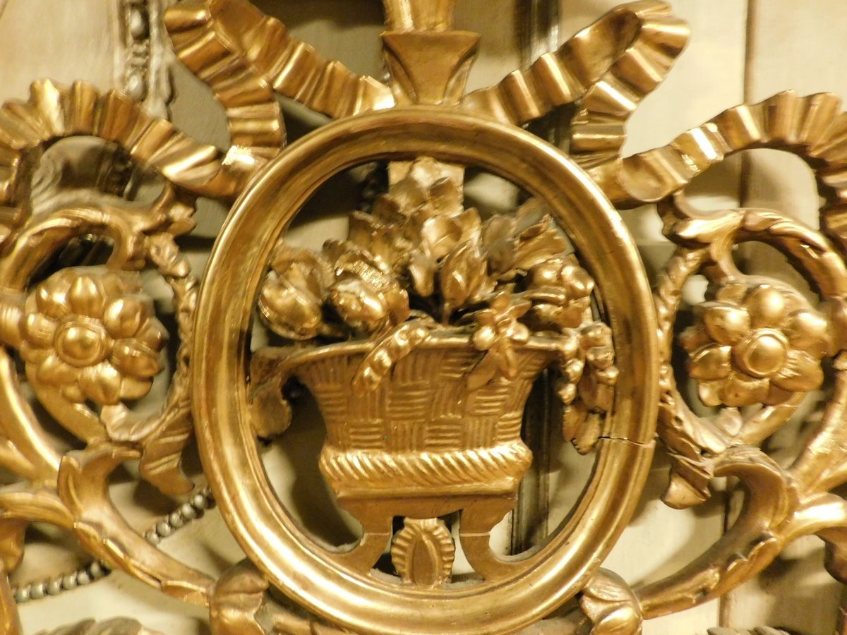 Carved And Gilded Mirror, First Half Of The 18th Century, From Piedmont-photo-3