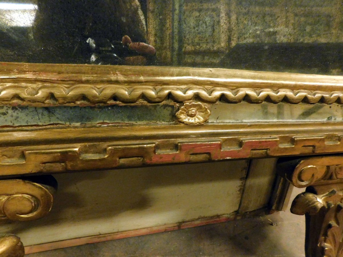 Carved And Gilded Mirror, First Half Of The 18th Century, From Piedmont-photo-1