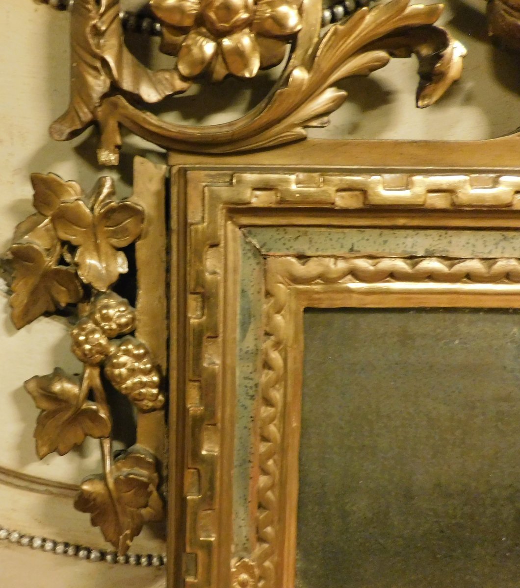 Carved And Gilded Mirror, First Half Of The 18th Century, From Piedmont-photo-2