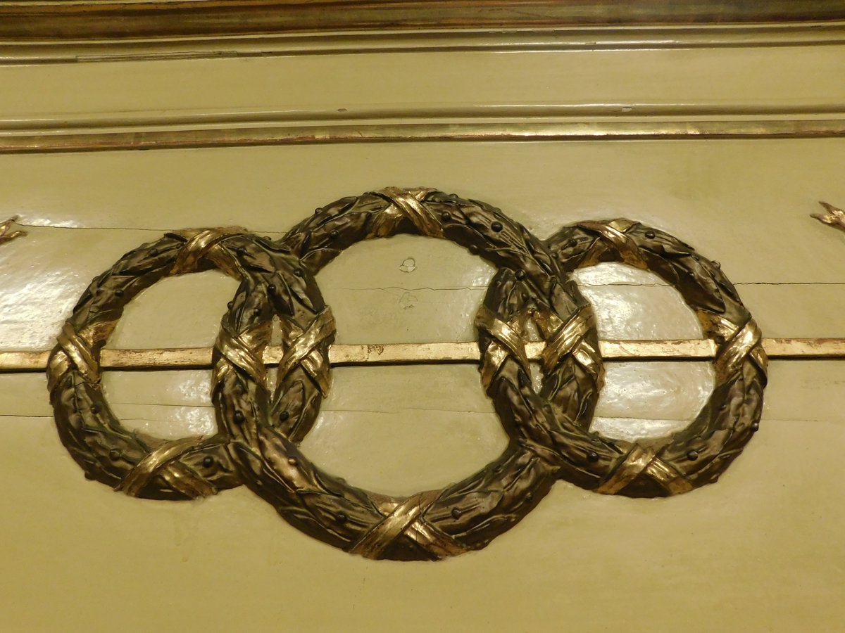 Miroir en bois laqué, XIXe siècle-photo-2