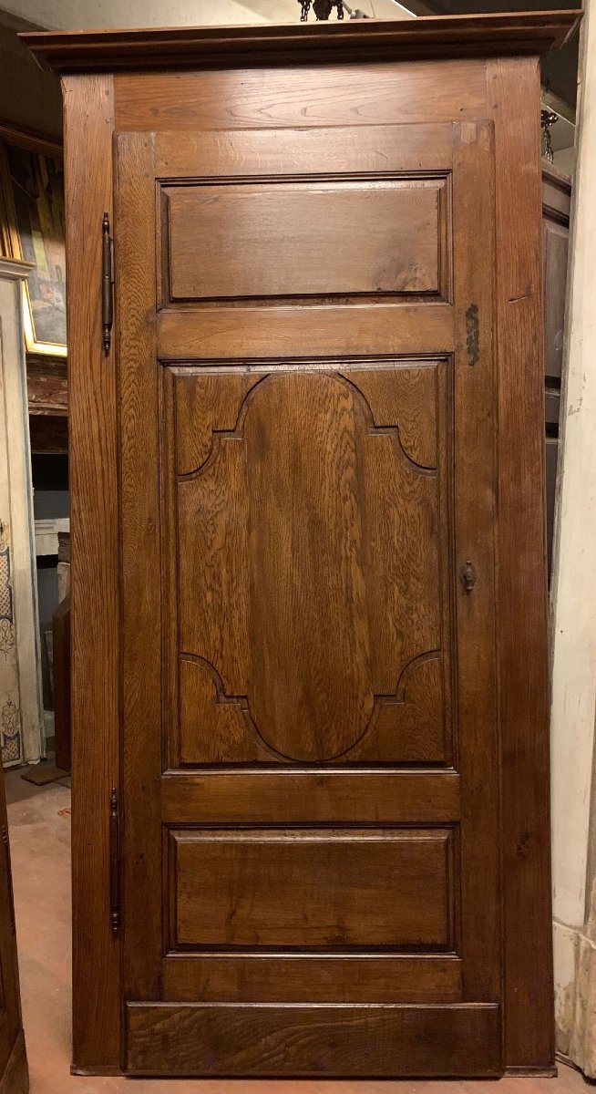 Deux portes en chêne avec cadre, XVIIIe siècle, Italie centrale, dimensions d'ouverture : 83 x -photo-3