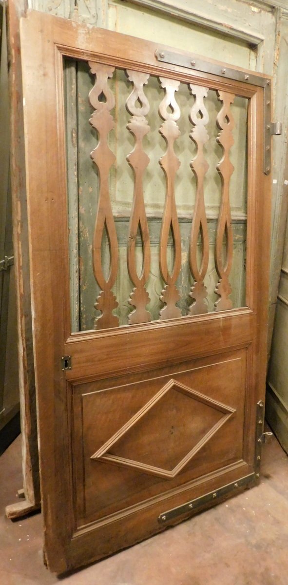 Porte à un vantail en noyer, XIXe siècle, Turin-photo-3