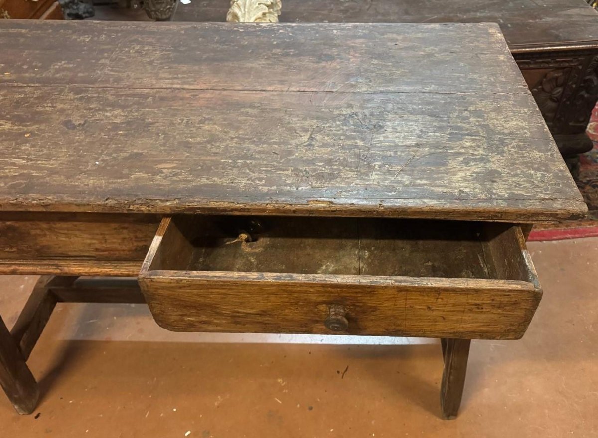 Table rustique en chêne, XVIIIe siècle-photo-4