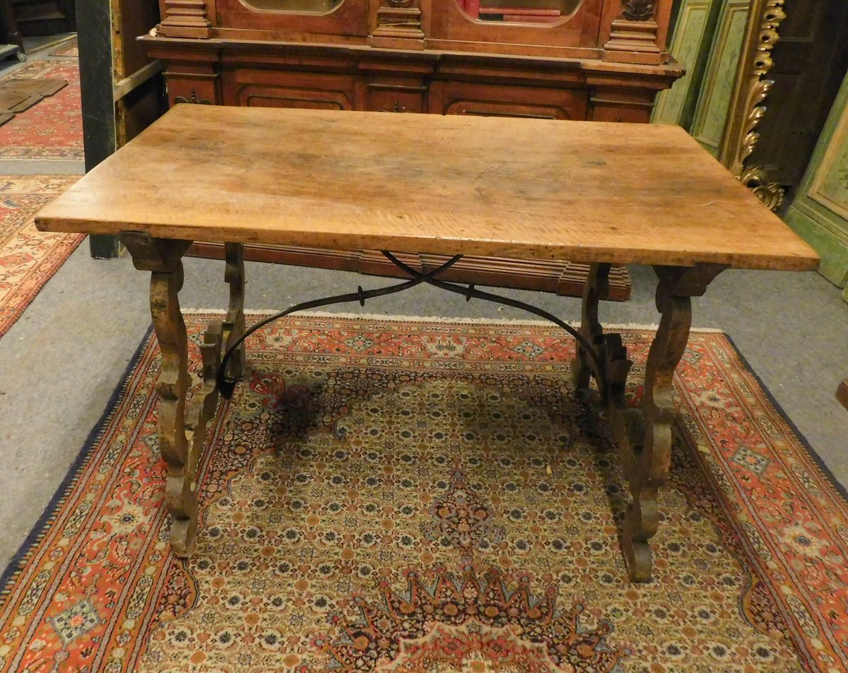 Table de réfectoire en noyer, XVIIIe siècle-photo-2