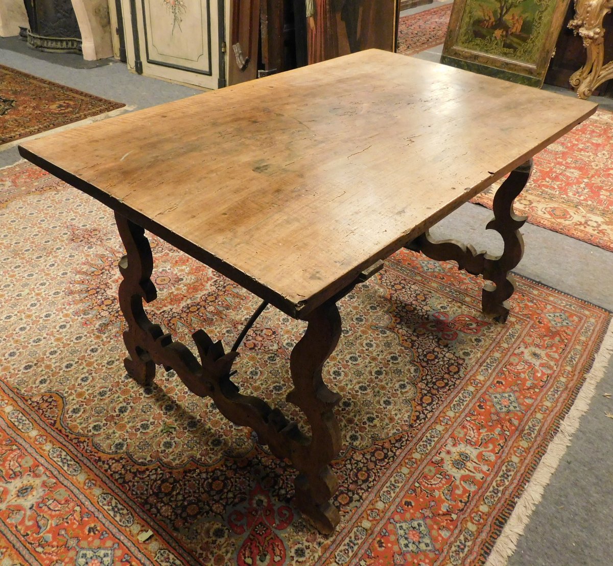Table de réfectoire en noyer, XVIIIe siècle-photo-3
