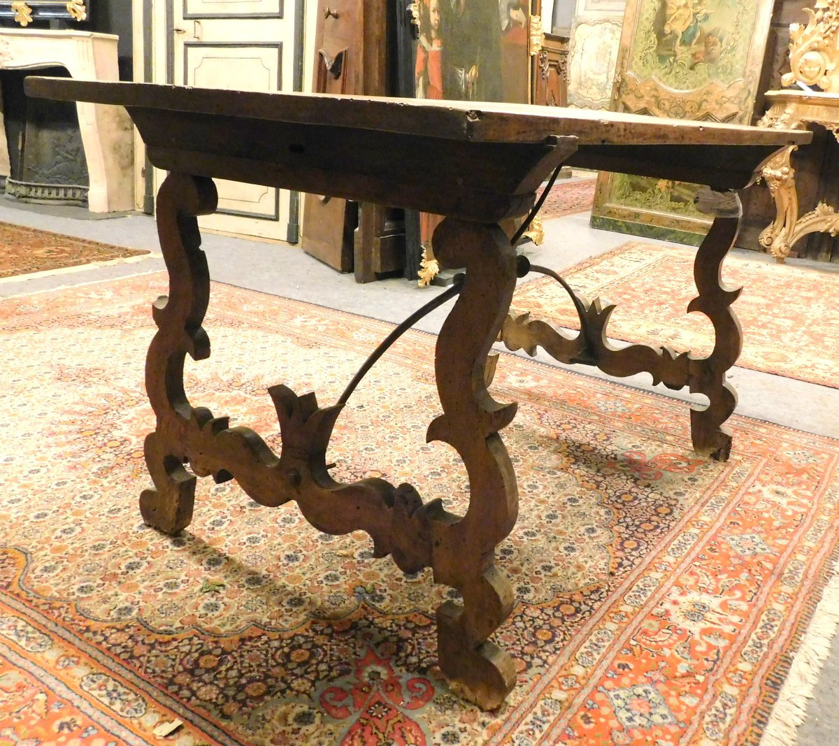 Table de réfectoire en noyer, XVIIIe siècle-photo-4