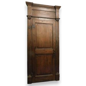 Porte à un vantail, avec son encadrement, XVIIIe siècle, Piémont