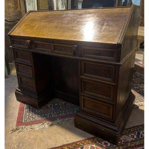 Walnut Reception Desk With Inlays, 18th Century