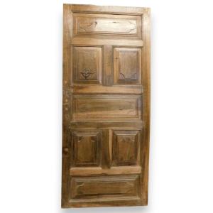 Porte à un vantail en noyer, XVIIIe siècle