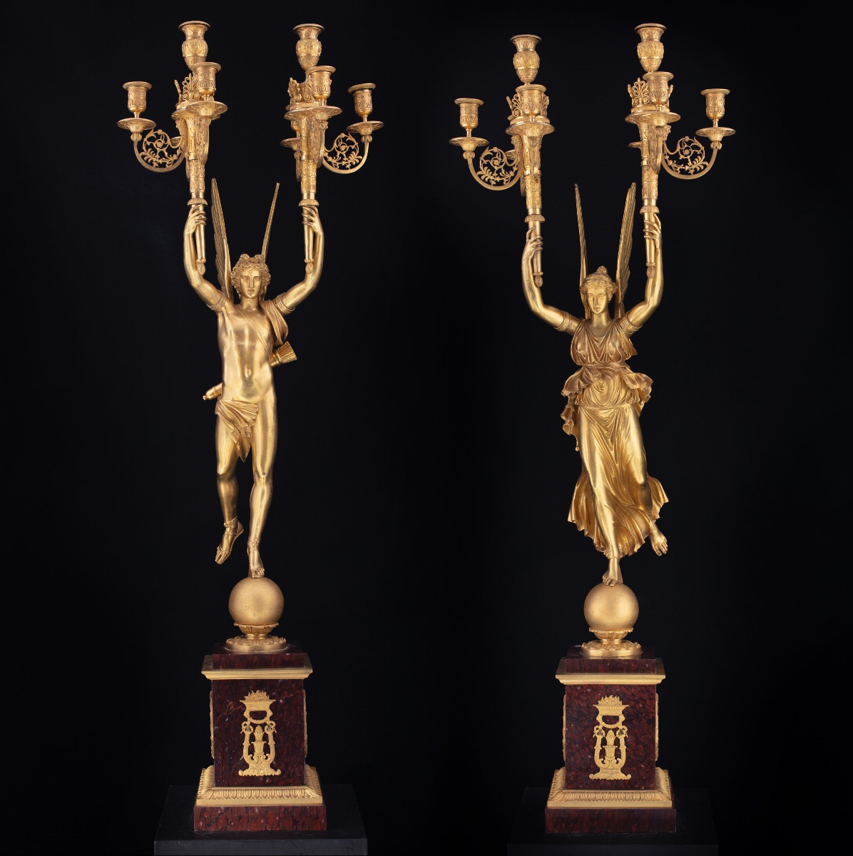 PAIR DE CANDELABRES EMPIRE-photo-2