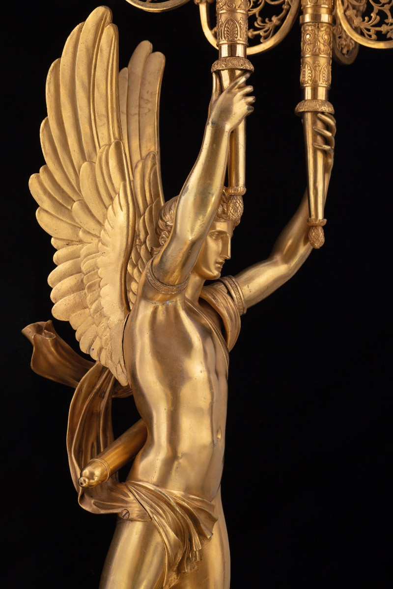 PAIR DE CANDELABRES EMPIRE-photo-5