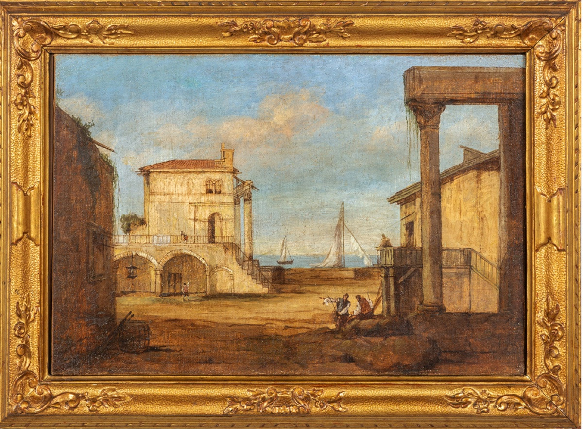 Pair Of Landscapes  Of De Venise Lagoon-photo-3