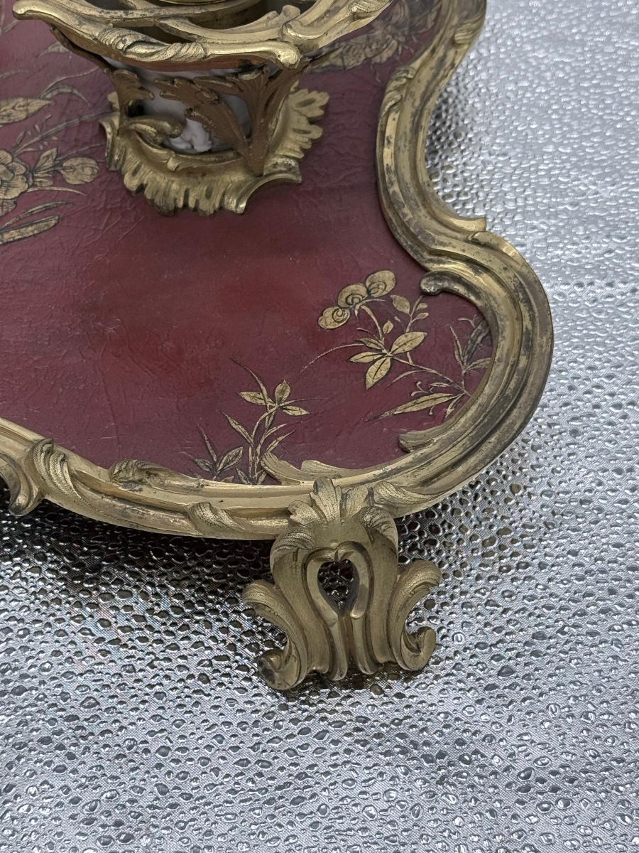 encrier en bronzo et claque de chine-photo-3