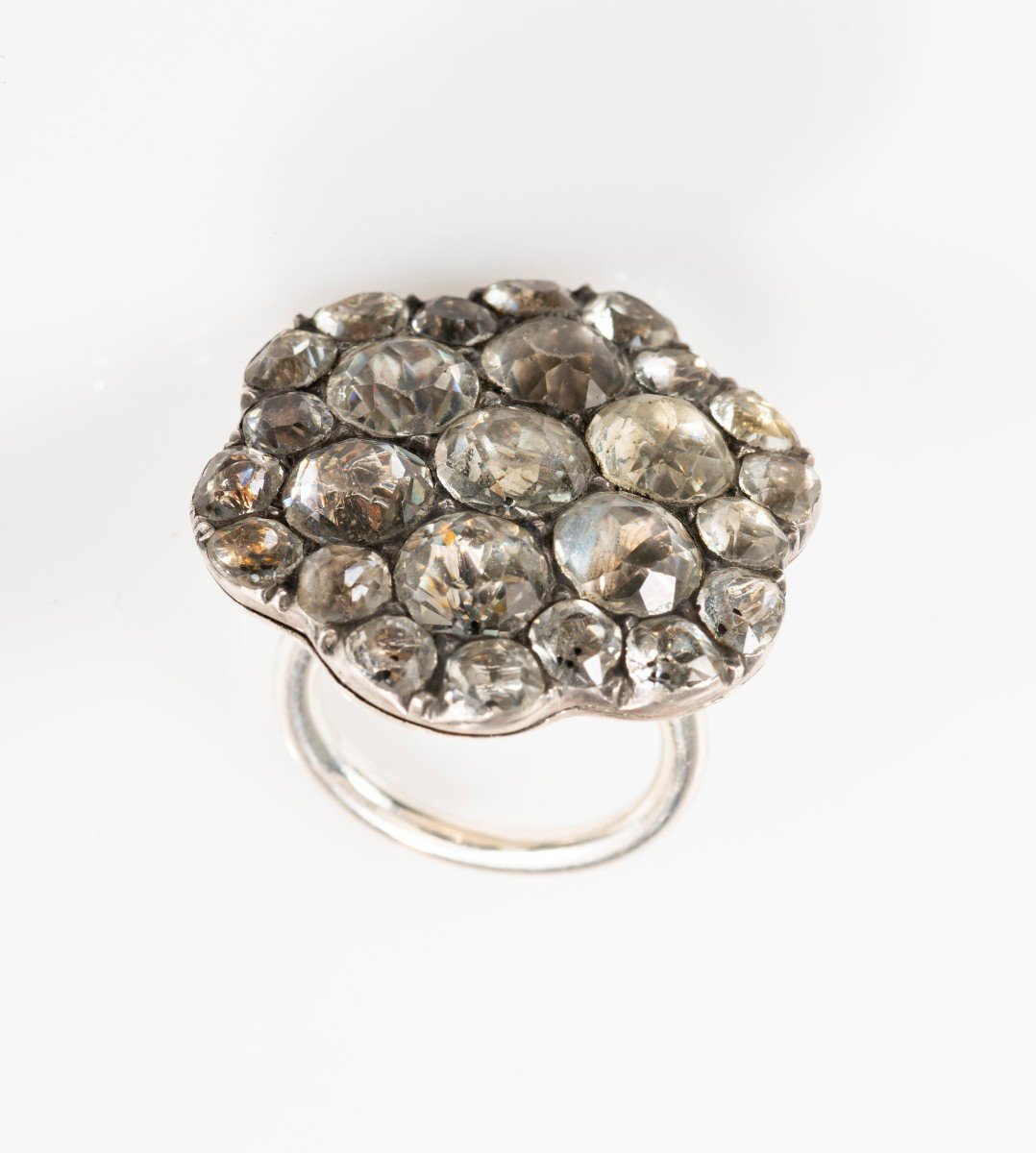Ring With A Georgian Costume Button - England, Circa 1750-photo-2