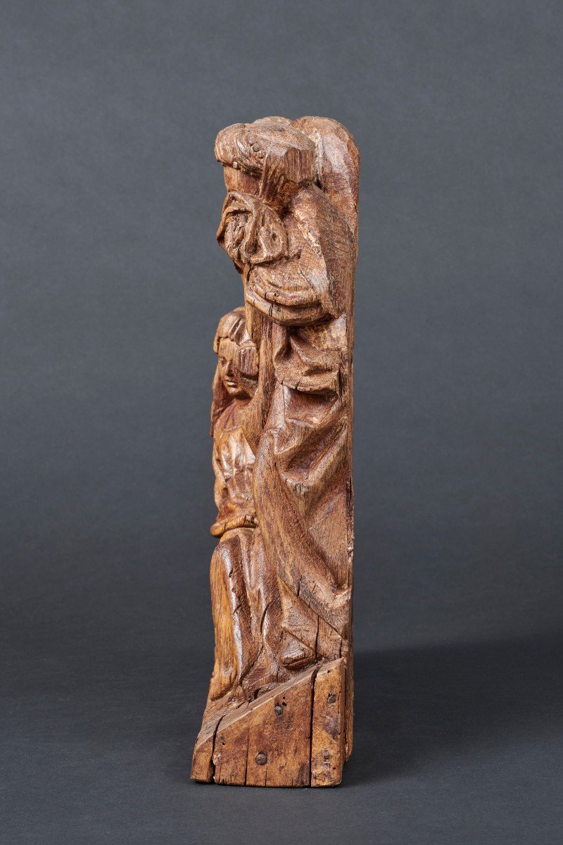 Fragment De Retable : La Pâmoison De La Vierge, Ardennes, XVIe Siècle -photo-4