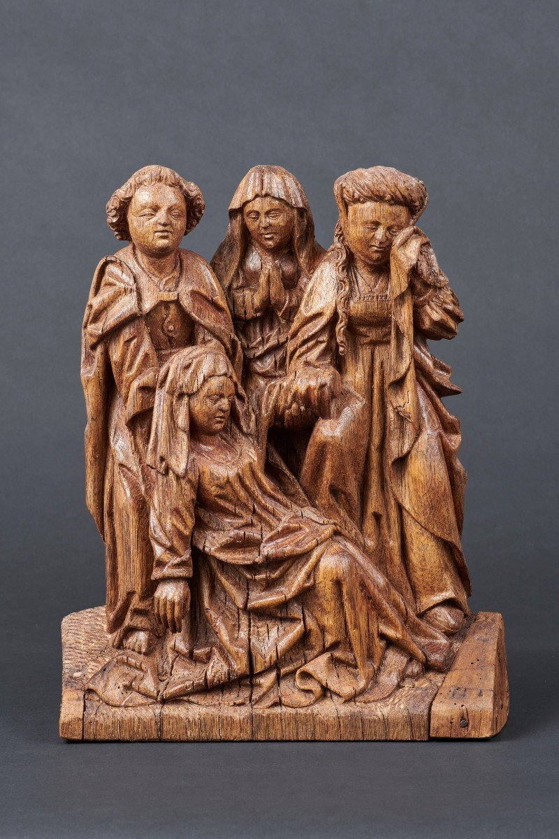 Fragment De Retable : La Pâmoison De La Vierge, Ardennes, XVIe Siècle 