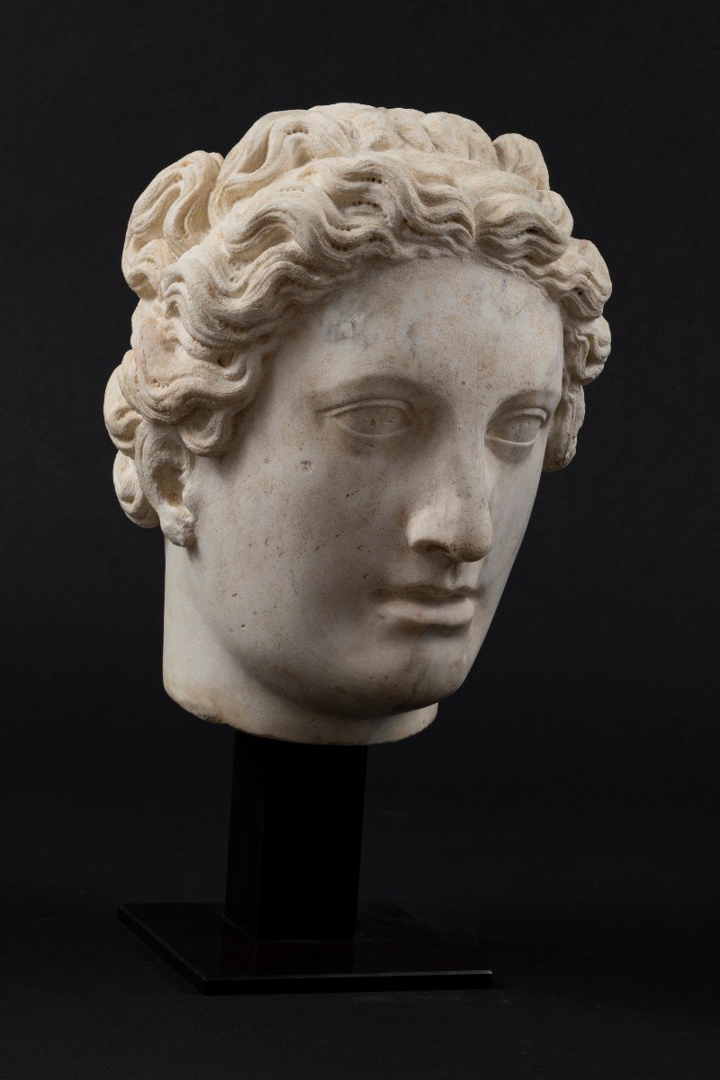 Entourage Of Bartolomeo Ammannati - Mannerist Woman's Head In Marble-photo-2
