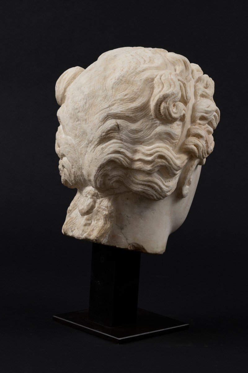 Entourage Of Bartolomeo Ammannati - Mannerist Woman's Head In Marble-photo-4