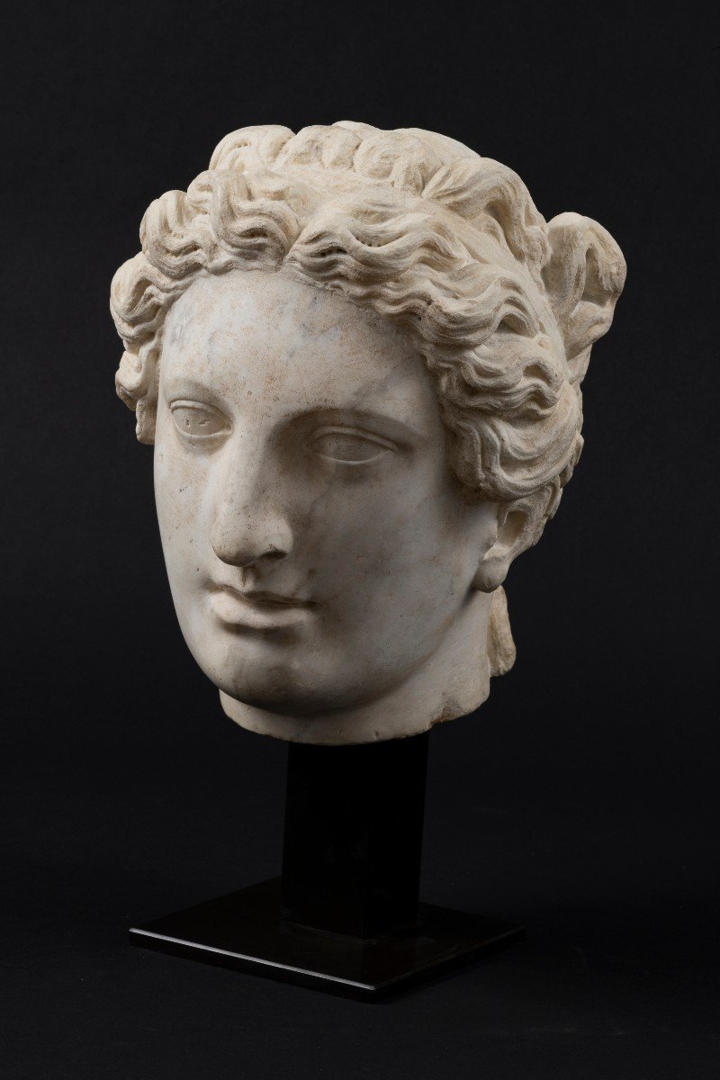 Entourage Of Bartolomeo Ammannati - Mannerist Woman's Head In Marble-photo-1