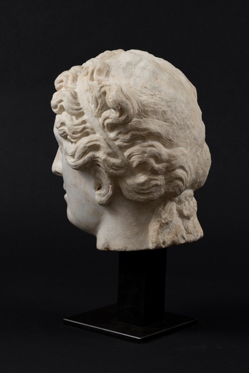 Entourage Of Bartolomeo Ammannati - Mannerist Woman's Head In Marble-photo-2