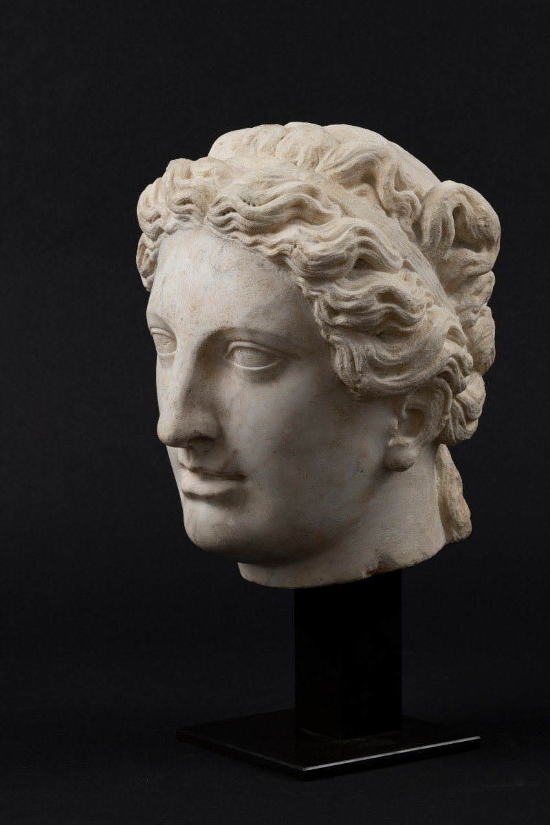 Entourage Of Bartolomeo Ammannati - Mannerist Woman's Head In Marble-photo-3