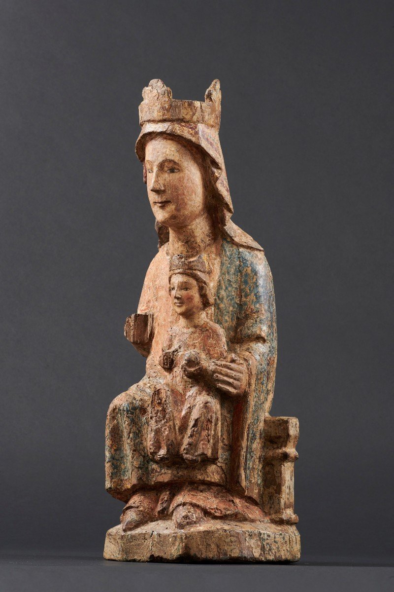 Virgin And Child In Majesty, Pyrénées-orientales, Second Half Of The 13th Century-photo-3