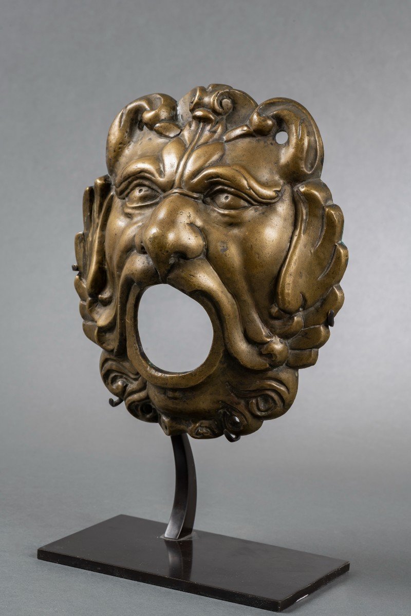 Fountain Mouth: Lion Mask, Gilt Bronze, Germany, 16th-17th Century-photo-2