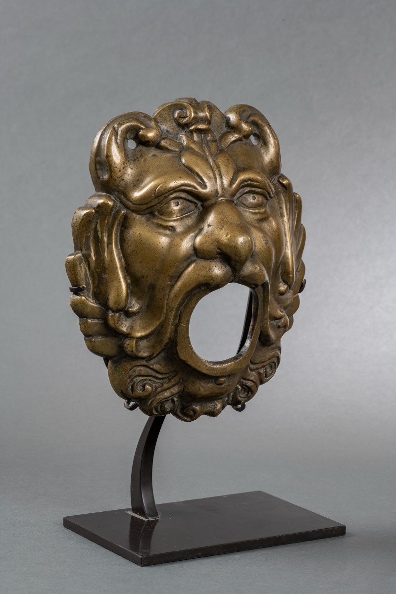 Fountain Mouth: Lion Mask, Gilt Bronze, Germany, 16th-17th Century-photo-3