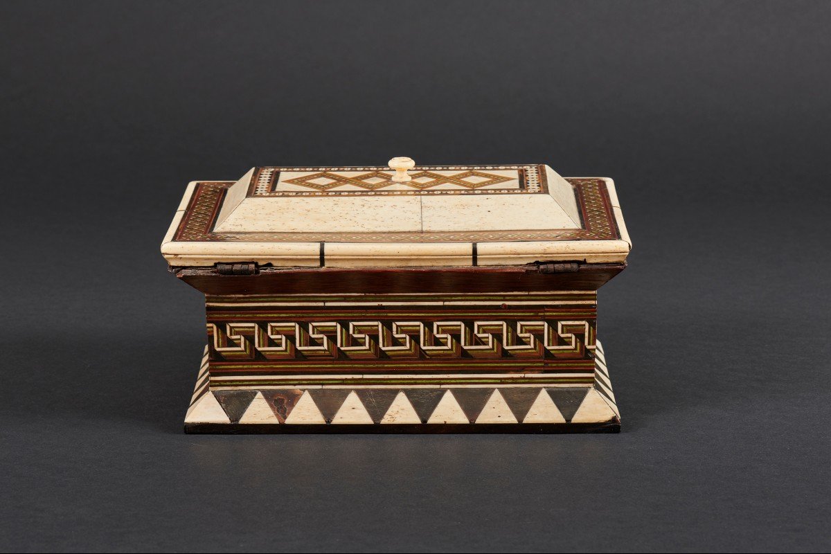 Coffret rectangulaire en marqueterie alla Certosina, Italie du Nord, mi-XVe siècle-photo-3