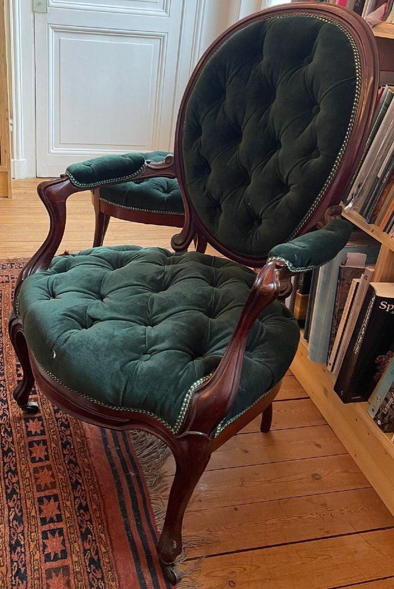 Salon En Acajou Massif d'époque Napoléon III-photo-3