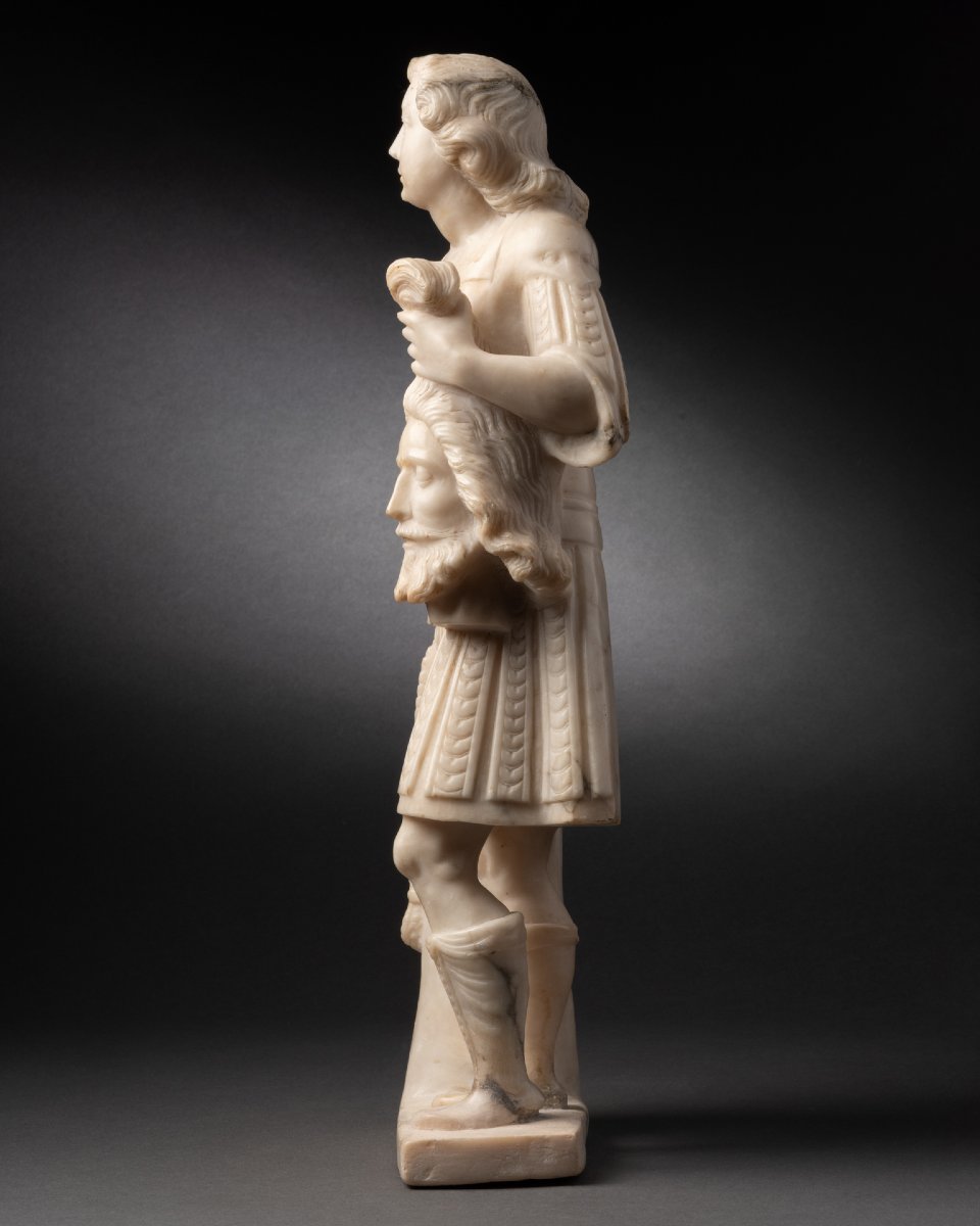 David And Goliath In Alabaster - Sicily (trapani), 17th Century-photo-3