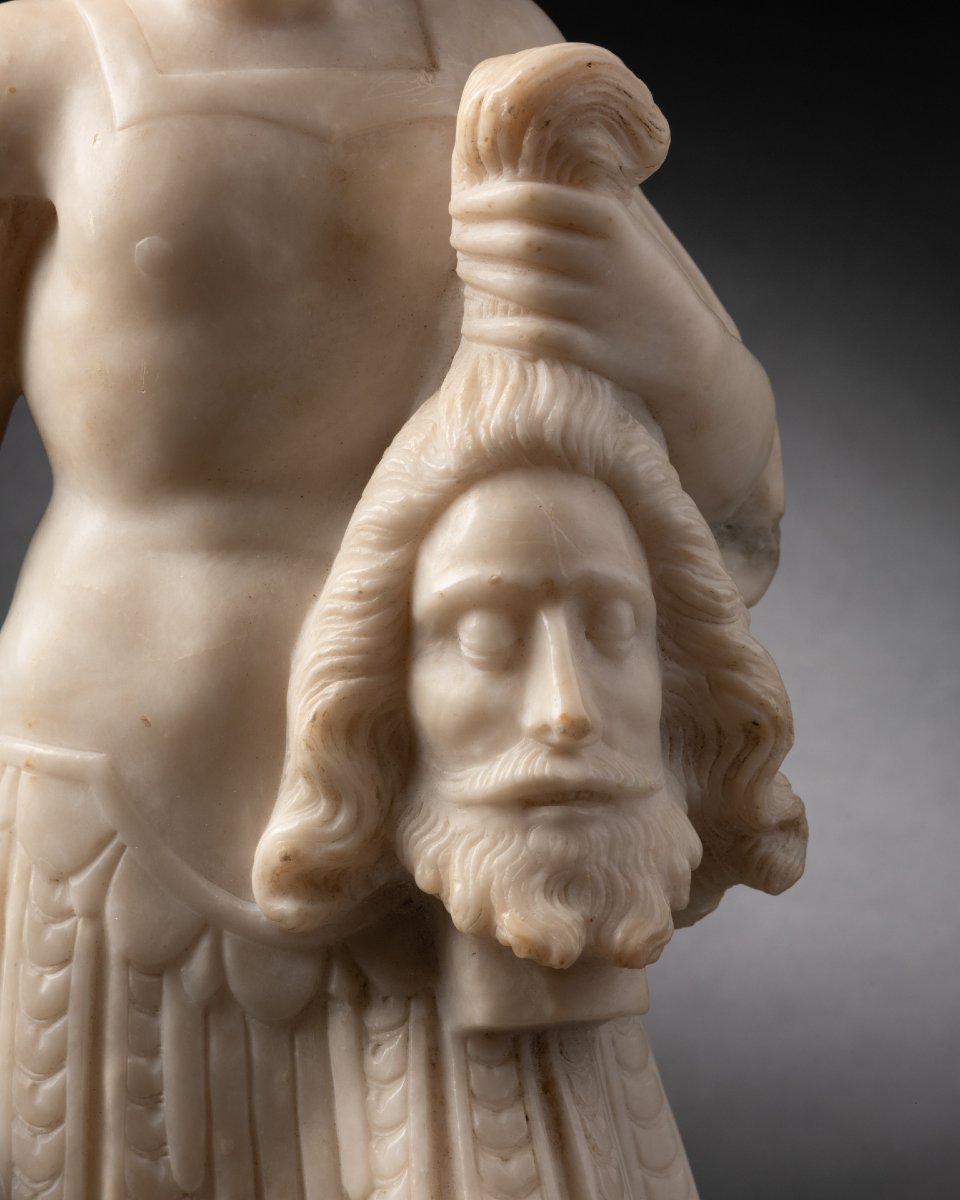 David And Goliath In Alabaster - Sicily (trapani), 17th Century-photo-3
