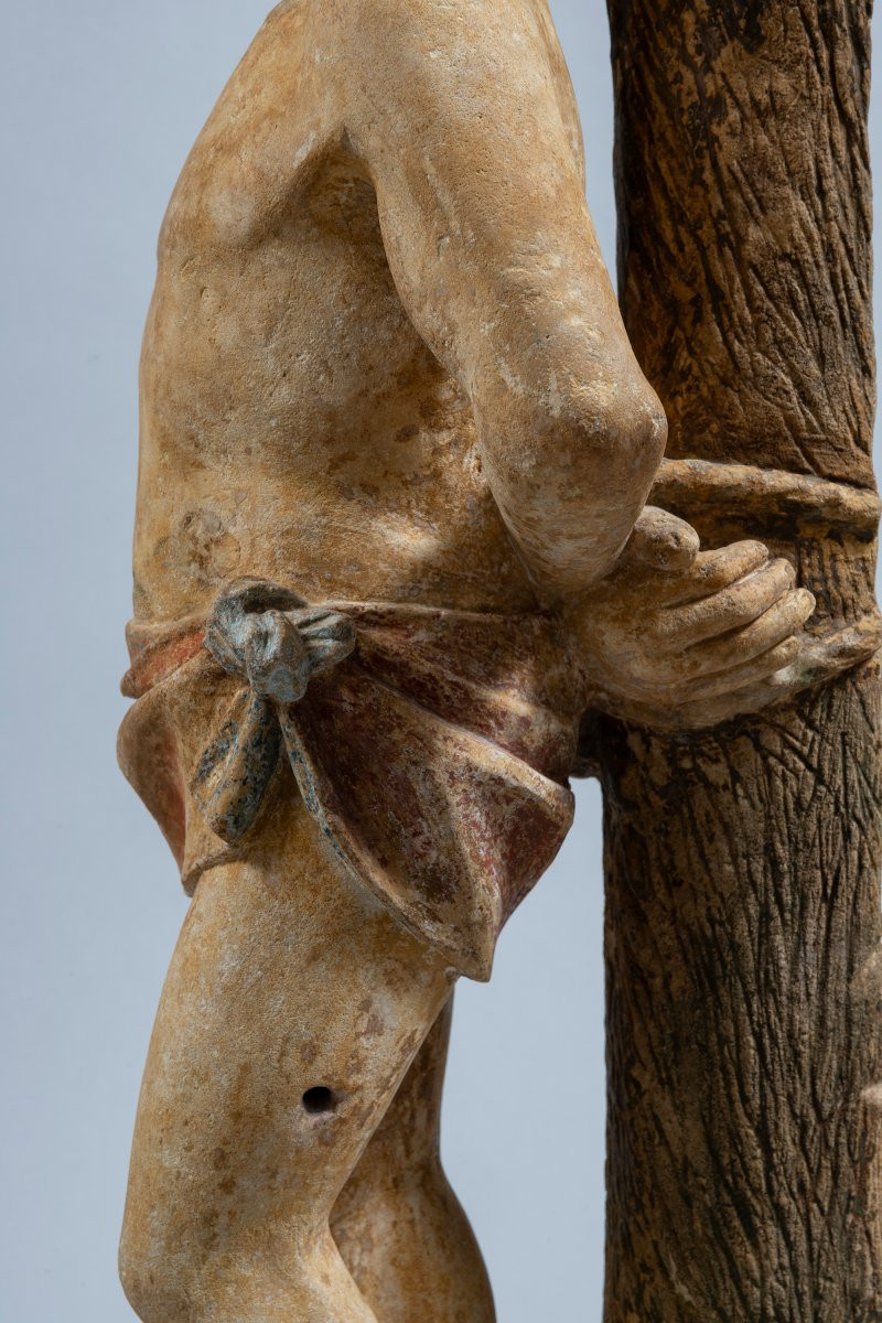 Saint Sebastien en pierre - Bourgogne, Fin du XVe siècle-photo-1