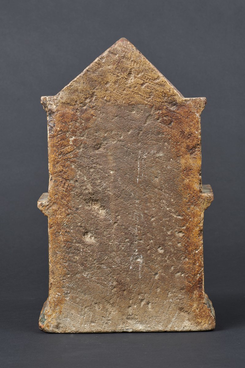 Dieu le Père en pierre polychromée - Lorraine première moitié du XVIe siècle-photo-1