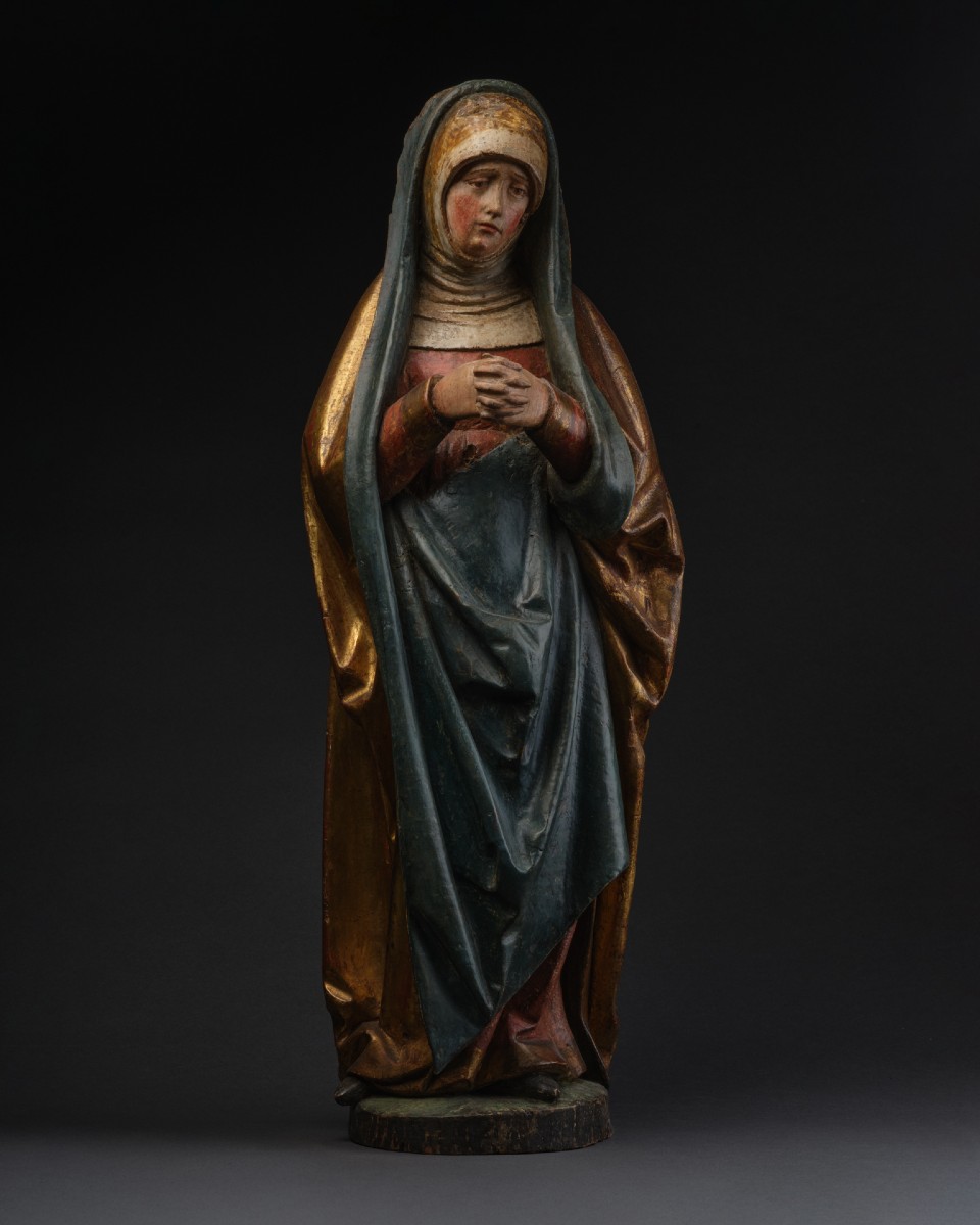 Virgin Of Calvary – Polychrome And Gilt Wood, Swabia, Early 16th Century