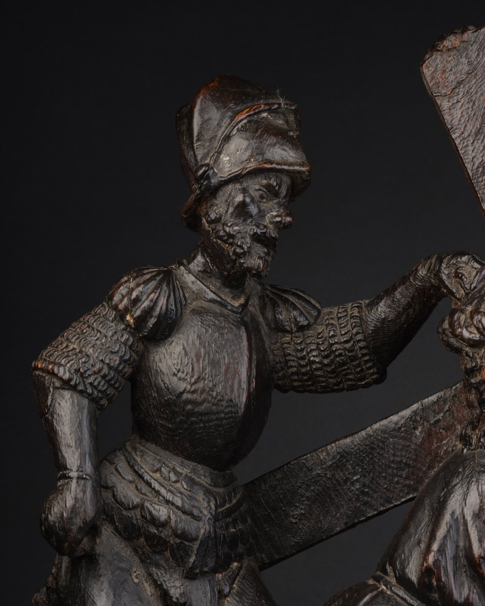 Portement de croix en chêne, Flandres – Début du XVIe siècle-photo-3