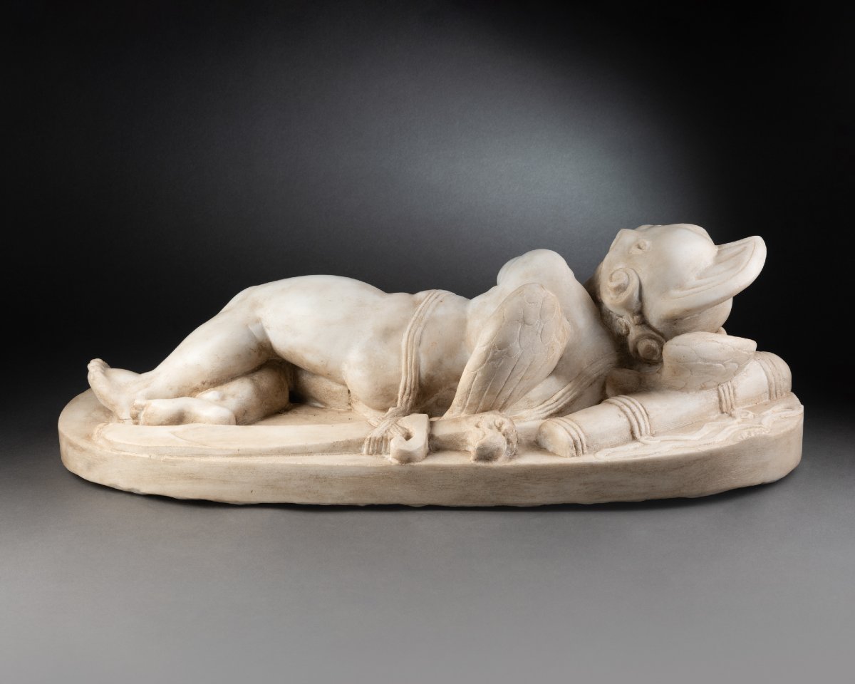 Attributed To Tommaso Della Porta (c. 1546–1606), Sleeping Eros, Marble-photo-4