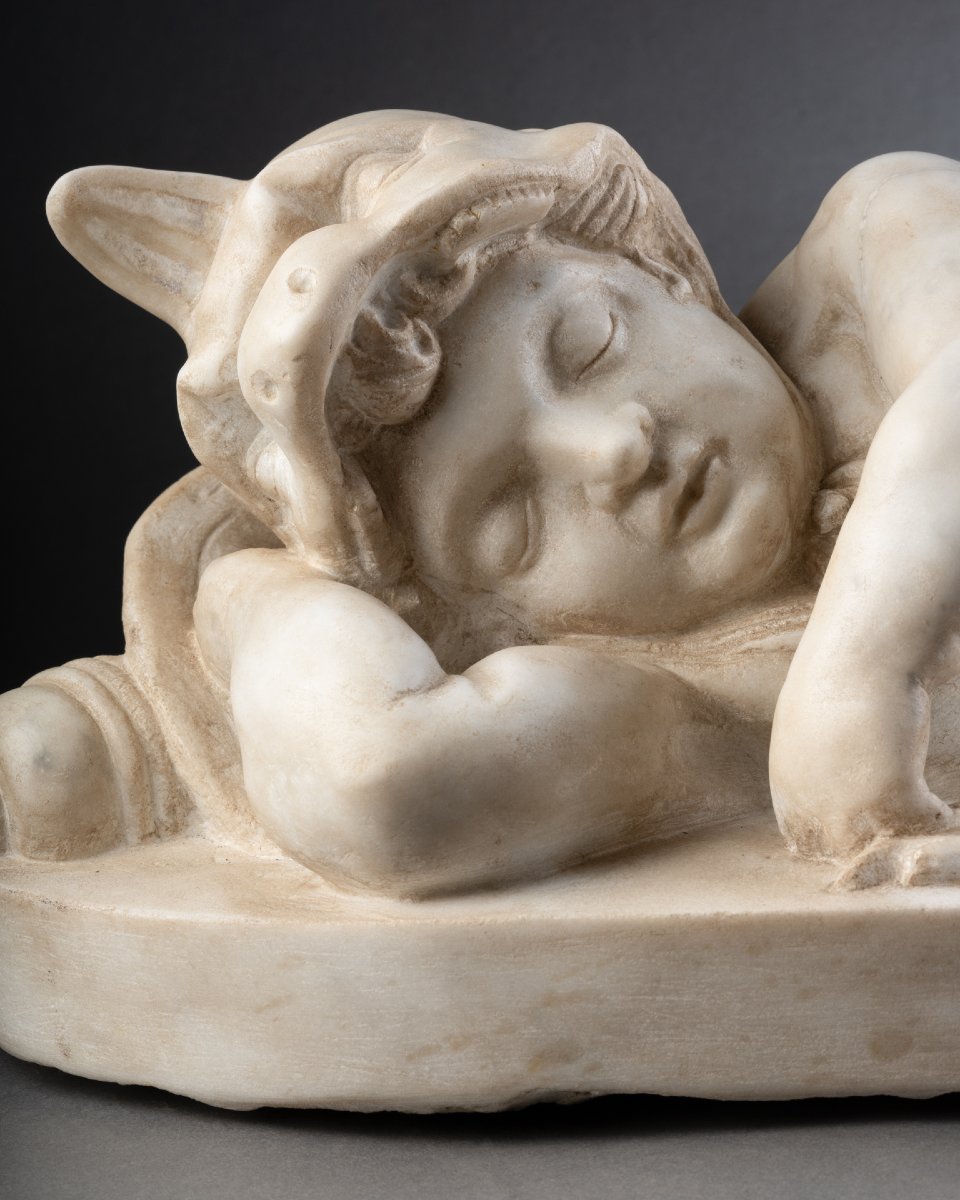 Attributed To Tommaso Della Porta (c. 1546–1606), Sleeping Eros, Marble-photo-1